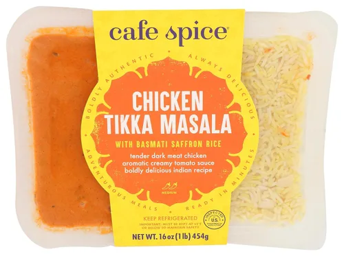 Café Spice Pollo Tikka Masala con Arroz Azafrán, 16 onzas