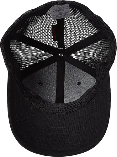 Vista 3 de Columbia - Gorra con malla para hombre con bandera con árboles, Negro, talla LXL