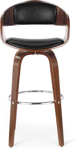 Vista 4 de Swivel Bar Stools Counter Height Stools Modern Dining Chairs Kitchen Chairs Desk Chair Table & Chair Sets Wood Frame Furniture,Black-1