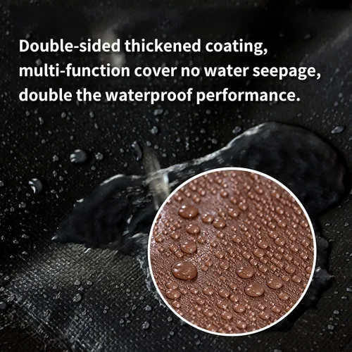 Vista 4 de TARPAL Lona 4x8 Pies Lonas Pequeñas Resistentes Impermeables 10mil Cubierta Protectora Multiusos Impermeable, Protección contra la Nieve o los Rayos