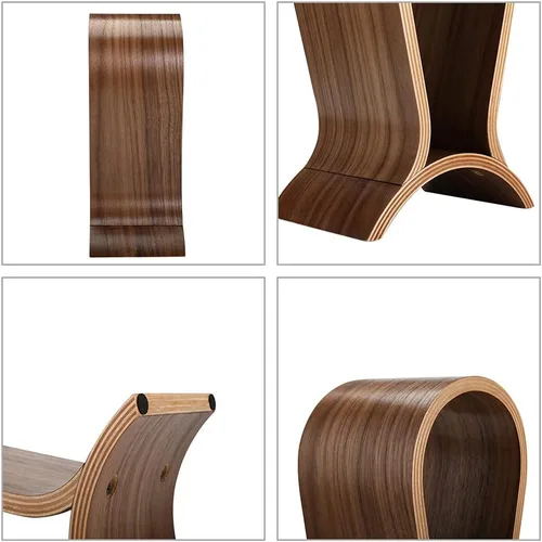 Vista 4 de Soporte para auriculares de madera, soporte de auriculares para escritorio, soporte de auriculares de nogal para juegos compatible con Sennheiser