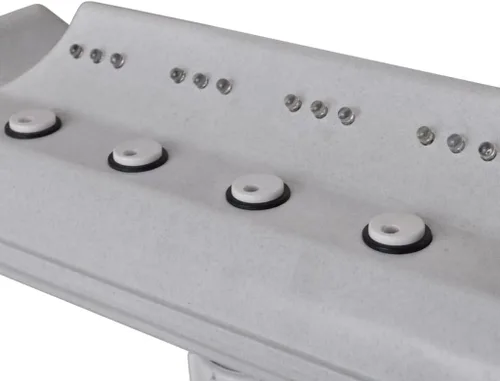 Vista 3 de SKM Fuente de piscina cascada con luces LED de 1 x 1 pies 5 pulgadas equipada con 4 chorros de agua y 12 LED