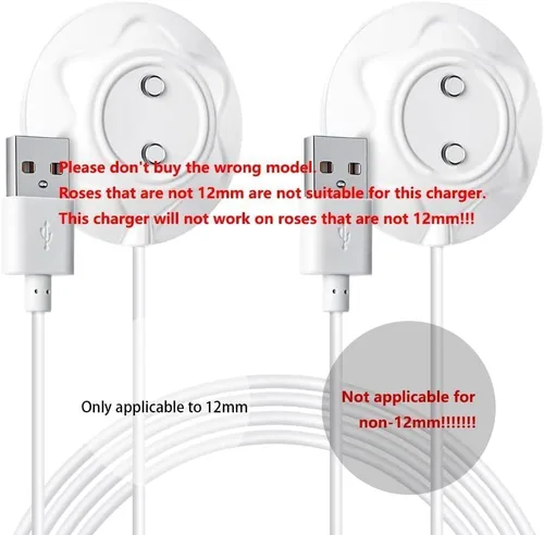 Vista 2 de YbSum Solo adaptador magnético de pie de 0.472 in, cargador Rose compatible, cable USB de carga rápida, estación base de repuesto para rosa, paquete