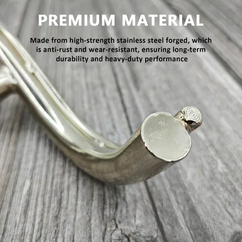 Vista 6 de Soporte de herramientas de torno curvo de 5/8 pulgadas de acero inoxidable para torno de madera, soporte de herramientas de torno de madera