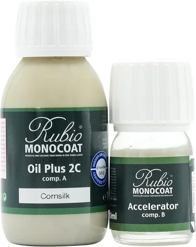 Vista 98 de Rubio Monocoat Tinte y Acabado para Madera 650 pies² - Blanco 5% Oil Plus 2C Secado Rápido, Aceite para Madera de Linaza Ecológico para Uso