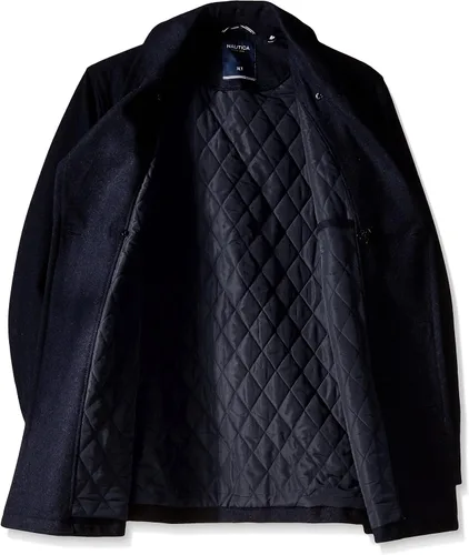 Vista 2 de Nautica Peacoat de mezcla de lana para hombre grande y alto