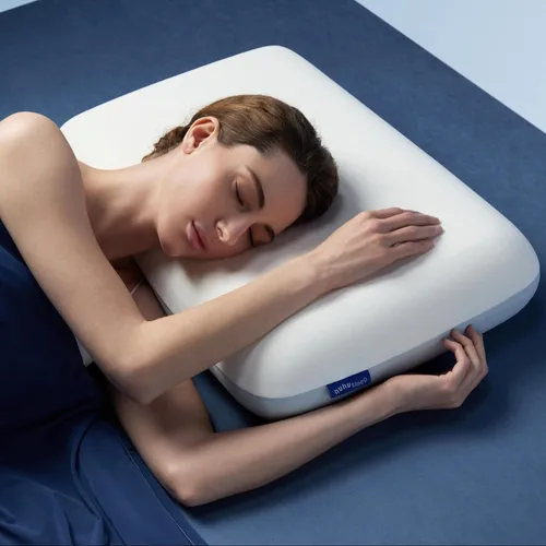 Vista 8 de Almohada cúbica para dormir de lado con capa firme, almohadas refrescantes de espuma viscoelástica con dos lados cuatro tipos de suavidad para dolor