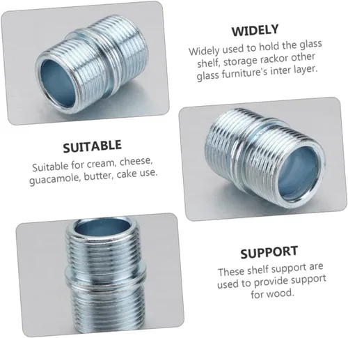 Vista 4 de Juego de 12 conectores de tuerca de estantería, diseño de doble cabezal de acero resistente para postes de 1.000 in0.984 in para mejorar tus