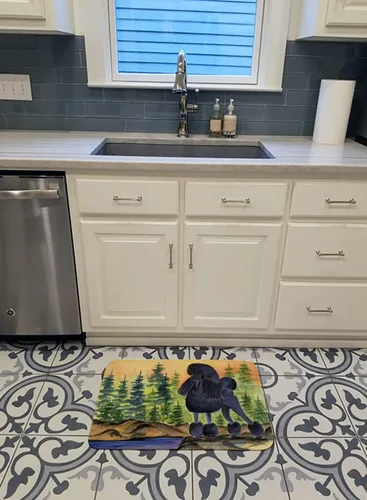 Vista 3 de Tesoros de la Caroline ss8196rug "perrito faldero" Floor Mat, 19" x 27," Multicolor