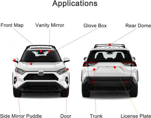 Vista 3 de Xpismii Paquete de 16 luces LED blancas para interiores de Toyota 4Runner 2010 2011 2012 2013 2014 2015 2016 2017 2018 2019 2020 2021 2022