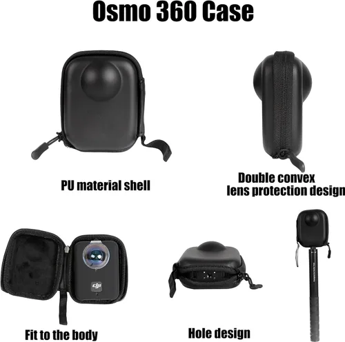 Vista 3 de PellKing Kit de accesorios para DJI Osmo 360, incluye protector de lente/funda de cámara/protectores de pantalla/cubierta protectora de silicona