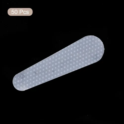 Vista 3 de uxcell 25 tiras adhesivas de silicona antideslizantes para colgar ropa para perchas de madera y plástico, transparentes (2.95 x 0.79 pulgadas)