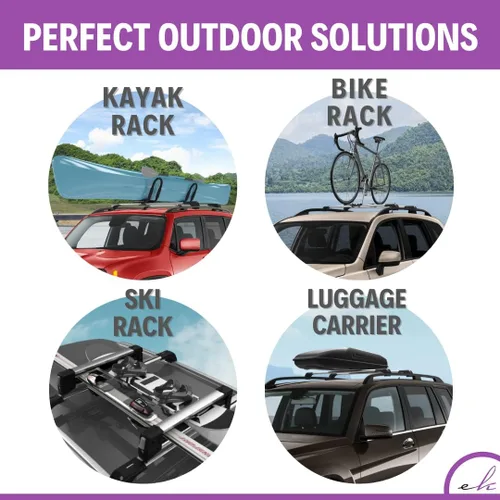 Vista 7 de ERKUL Barras Transversales de Techo para Ford Escape 2013-2019 Barras Transversales de Aluminio con Cerradura Antirrobo para Techo Compatible