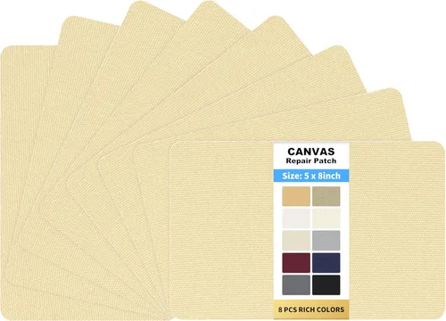 Vista 23 de KING MOUNTAIN Parche de reparación de lona de 9 x 11 pulgadas, 2 piezas, parche de tela impermeable autoadhesivo para sofás, tiendas de campaña