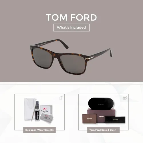 Vista 2 de Tom Ford FT0698 Giulio - Gafas de sol cuadradas para hombre + paquete con kit de cuidado de gafas de diseñador iWear