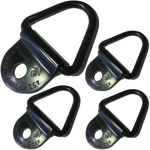 Anclajes de amarre para caja de camión resistente, anillos de enganche para remolques, perno de carga en anillo en V, accesorios de riel (paquete de