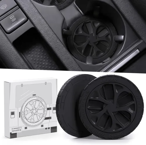 UMIRRO Portavasos de silicona estilo neumático para atrapar derrames, se adapta a la mayoría de vehículos, accesorios de decoración interior de