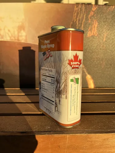 Vista 3 de Green Mountain Goodness, lata de jarabe de arce puro Vermont (ámbar oscuro)