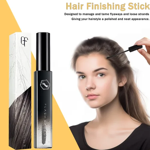Vista 4 de Juego de 7 piezas de cera para el cabello y control de bordes para mujer, productos de peinado Flyaway que incluyen barra de cera, barra de acabado