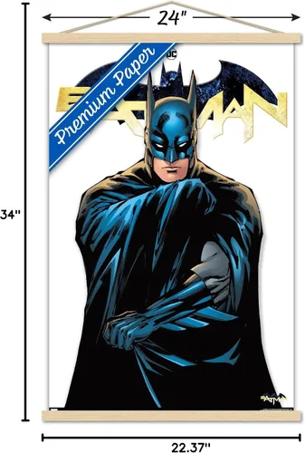 Vista 7 de Trends International DC Comics - Póster de pared con marco magnético de Batman Juego de perchas de madera de haya y impresión de alta calidad