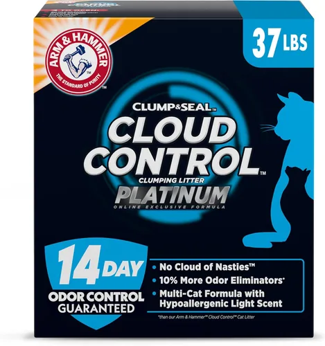 Vista 10 de Arm & Hammer Platinum Slide Easy Clean-Up Clumping Cat Litter - Litera para gatos de fácil limpieza, multigato, 37 libras