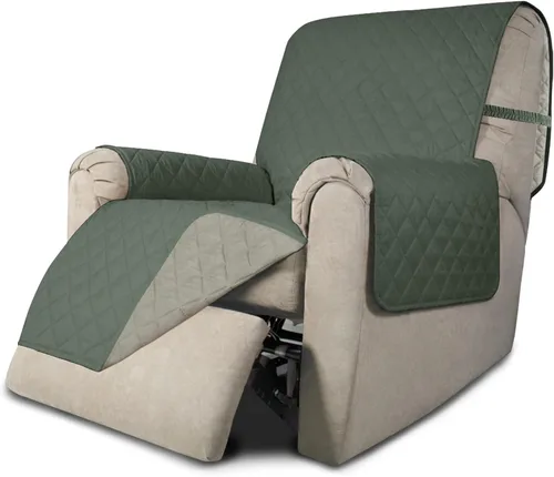 Vista 1049 de Easy-Going - Funda reversible para sofá reclinable, resistente al agua, protector de muebles con correas elásticas, para mascotas y niños