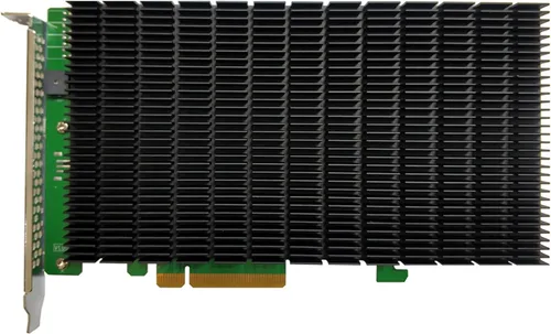 Vista 6 de HighPoint HBA M.2 Rocket 1104 PCIe Gen3 NVMe HBA de 4 puertos para sistemas Windows, Mac, Linux y VMWare.