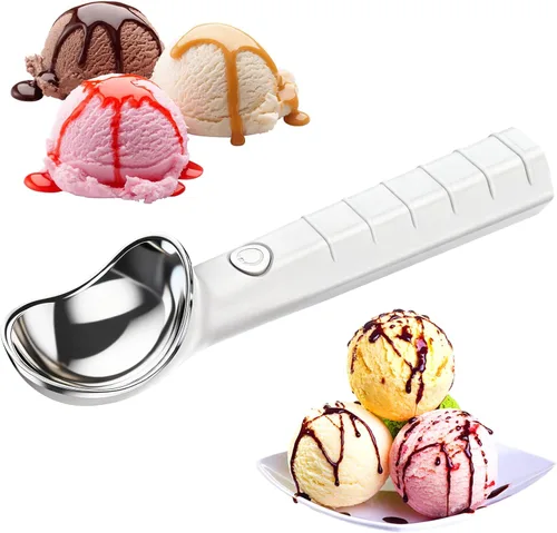 Vista 8 de Cuchara de helado calentada USB recargable eléctrica Cuchara de helado de 2000 mAh batería calienta a 158 °F para helado duro Ip67 impermeable