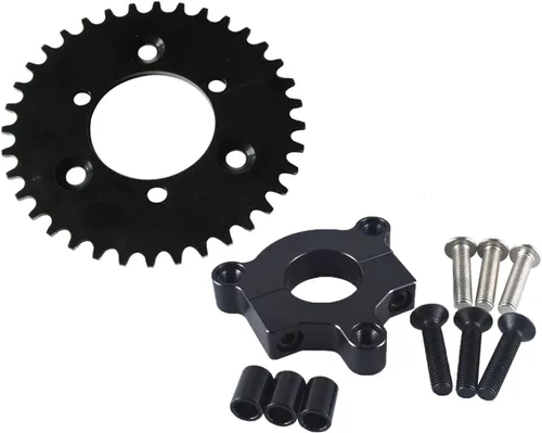 Vista 3 de sthus Engranaje CNC de 36 dientes con adaptador de 1.5" adecuado para bicicleta motorizada de 60 cc, 66 cc, 80 cc (Negro)