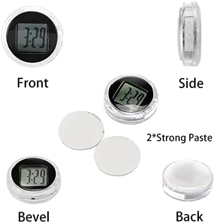 Vista 5 de Reloj digital impermeable para motocicleta, paquete de 4, 1.1 pulgadas de diámetro