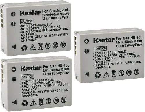 Vista 4 de Kastar Paquete de 1 batería NB-10L de 7.4 V 1400 mAh de repuesto para Canon PowerShot G1 X, PowerShot G3 X, PowerShot G15, PowerShot G16, PowerShot