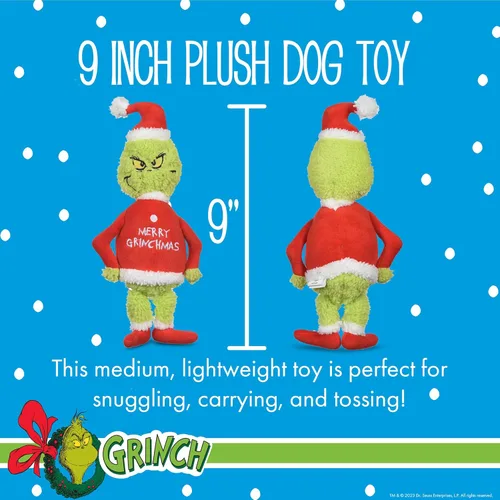 Vista 5 de Dr. Seuss: Juguetes de Navidad Feliz Navidad Grinch Peluche con Sonido - 22.86 cm