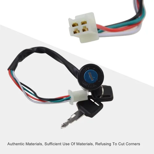 Vista 3 de GOOFIT Interruptor de llave de encendido de 4 cables de repuesto para 50cc 70cc 90cc 110cc 150cc 250cc Suzuki Go Kart ATV Quad Scooter Dirt Bike