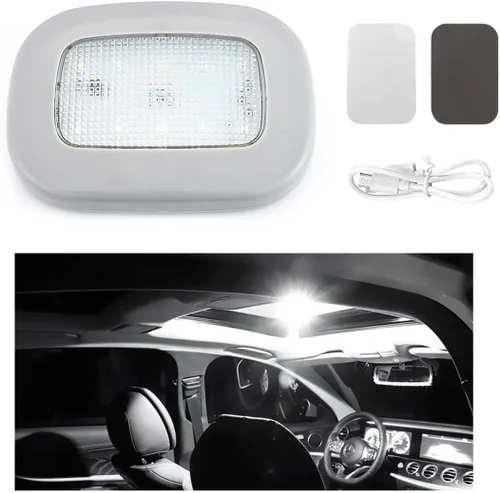 Vista 7 de Ohleats Luces de Techo del Interior del Automóvil, Lámpara de Cúpula Inalámbrica Magnética Recargable USB, Luz LED de Lectura de Mapas