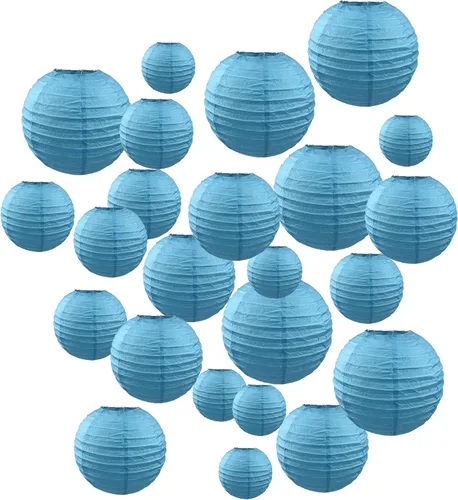 Faroles de papel colgantes chinos japoneses decorativos hechos a mano, 24 unidades, tamaños surtidos, 6, 8, 10 y 12 pulgadas, mezcla de colores para