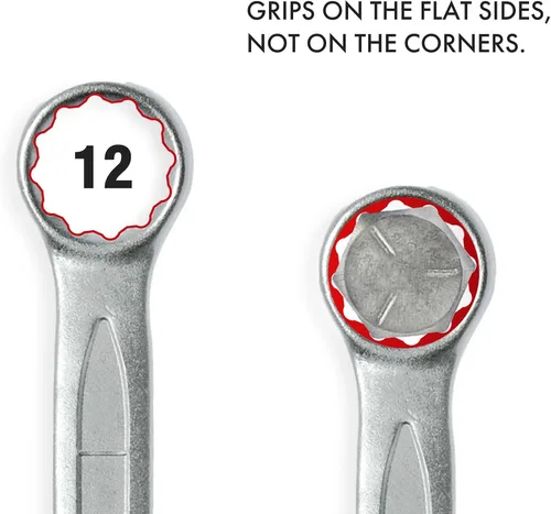 Vista 4 de Teng Tools 600506 - Llave inglesa de combinación métrica abierta y de extremo de caja de 0.236 in, color plateado