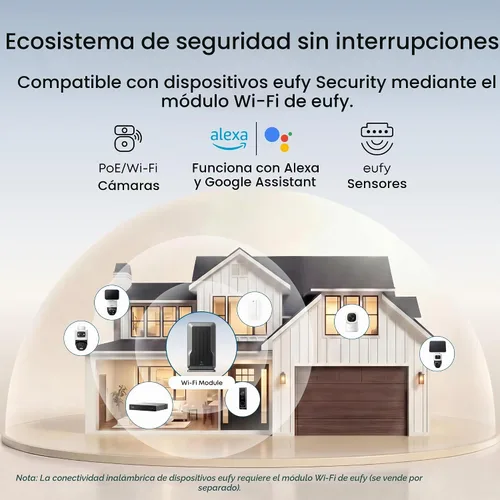 Vista 9 de eufy Security Sistema NVR E50, kit de 8 cámaras, bala de doble lente 4K PTZ