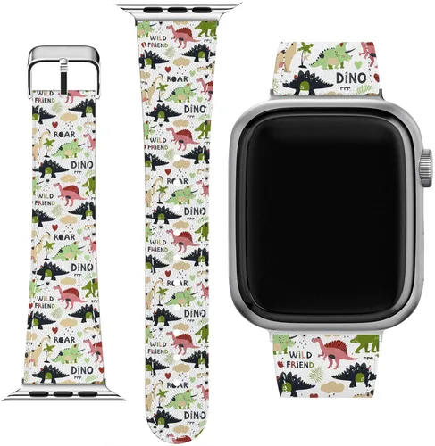 Vista 8 de Correa de muñeca compatible con Apple Watch Series 7/6/5/4/3/2/1/SE y correa a juego para teléfono de 38-40-41-42-1.732-1.772 in, ramas florecidas
