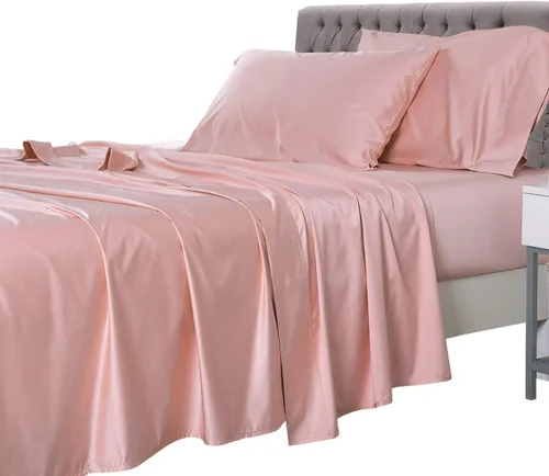 Vista 9 de Royal Tradition Coolplus - Juego de sábanas suaves de rayón de bambú (tamaño California King Blanco liso) para personas que duermen con calor