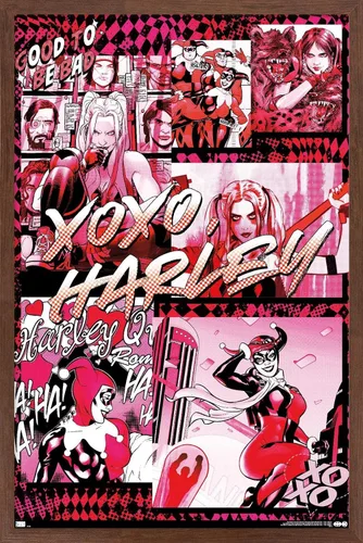 Vista 11 de Trends International DC Comics - Póster de pared de Harley Quinn, Good To Be Bad, 14.725 x 22.375 pulgadas, versión enmarcada de madera de granero