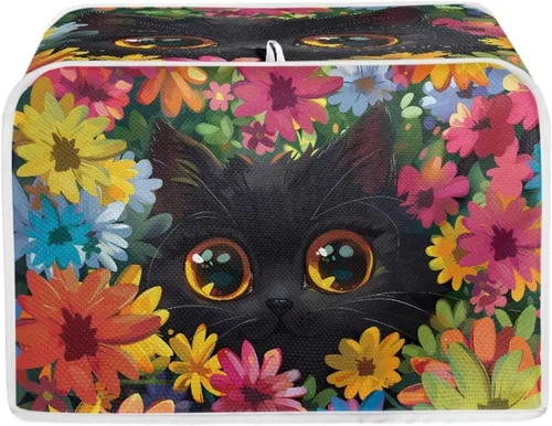 Vista 17 de Toaster Covers Stain Resistant Lightweight America 250 Dustproof Toaster Covers Compatible with Most 2-Slice Toasters Bakeware Protector