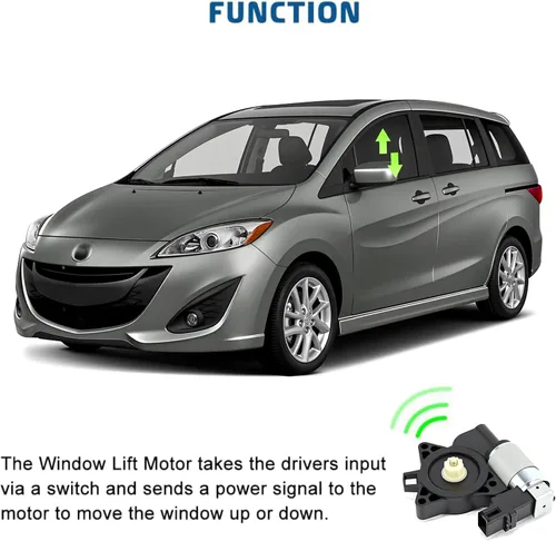 Vista 3 de Reemplazo del motor de elevación de ventana eléctrica compatible con Mazda 3, Mazda 5, Mazda 6, Mazda CX-7, Mazda CX-9, Mazda RX-8, repuesto #