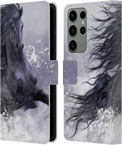 Vista 44 de Head Case Designs Officially Licensed Laurie Prindle A Morgan Christmas Western Stallion Leather Wallet Case Compatible with Samsung Galaxy A07 4G
