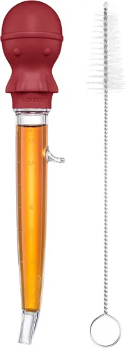 Vista 11 de U-Taste Baster de pavo en ángulo de 1.5 onzas – 228.2ºF resistente al calor de grado alimenticio Tritan y silicona de pulpo grande con cepillo