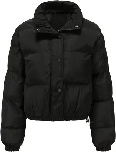 Vista 2 de Chaquetas de invierno para mujer, acolchadas, ligeras, con cremallera, forro polar, recortadas, para exteriores