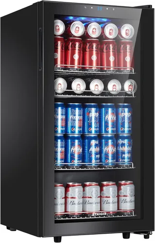 Vista 14 de Refrigerador para vinos de 12 botellas, mini refrigerador para vinos rojos y blancos, pequeño refrigerador independiente con control de temperatura