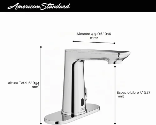 Vista 5 de American Standard 7020255.295 Grifo de baño sin contacto integrado Clean-IR