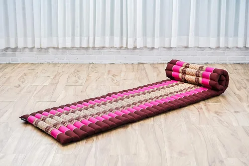 Vista 552 de Leewadee colchón tailandés enrollable para cama de invitados, tapete de yoga, para masaje tailandés, ecológico, orgánico y natural.