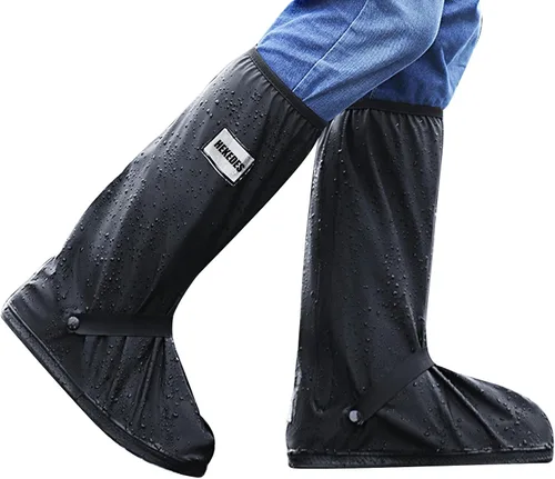 Fundas impermeables para zapatos, reutilizables y plegables, cubierta para zapatos tipo bota de lluvia con cremallera, antideslizante, reflector,