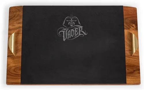 Vista 13 de PICNIC TIME Disney Mickey Mouse & Minnie Mouse Covina - Bandeja para servir acacia y pizarra, juego de tabla de charcutería, tabla de queso